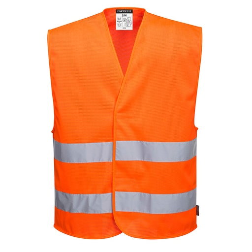 Portwest C374 Chaleco MeshAir de alta visibilidad con dos bandas