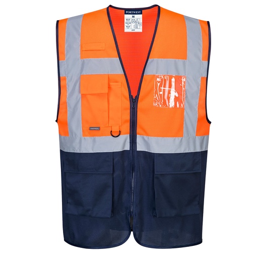 Portwest C377 Chaleco Executive MeshAir bicolor de alta visibilidad