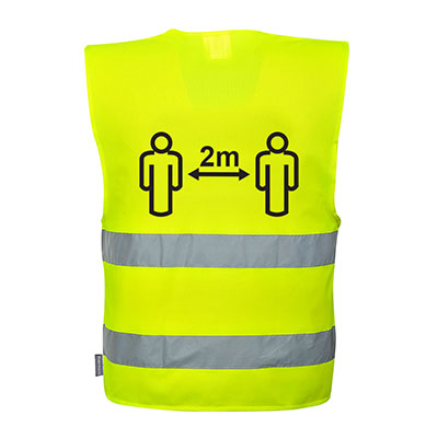 Portwest C406 Chaleco de alta visibilidad para el Distanciamiento Social 2m
