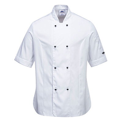 Portwest C737 Chaqueta de cocina para mujer Raquel, con manga corta