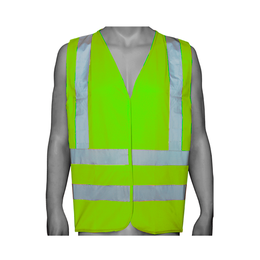 Chaleco alta velocidad verde 4 bandas, Steelpro