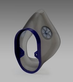 Ensamble de Copa Nasal 3M FF-400-11, Azul/Gris, 5 por Caja