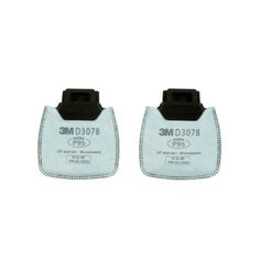 Filtro de Partículas 3M Secure Click D3078, P100, con Alivio de Vapor Orgánico de Nivel Perjudicial, 100 Unidades/Paquete