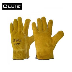 Clute Guante Conductor Carnaza Mostaza De 10″