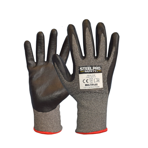 Guante Cut-5 nitrilo foam, Steelpro