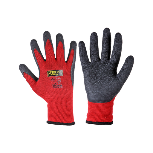 Guante Multiflex látex rojo, Steelpro