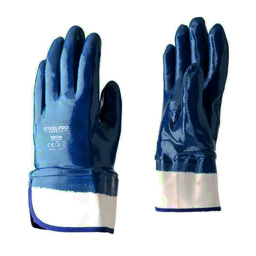 Guante nitrilo puño seguridad, Steelpro