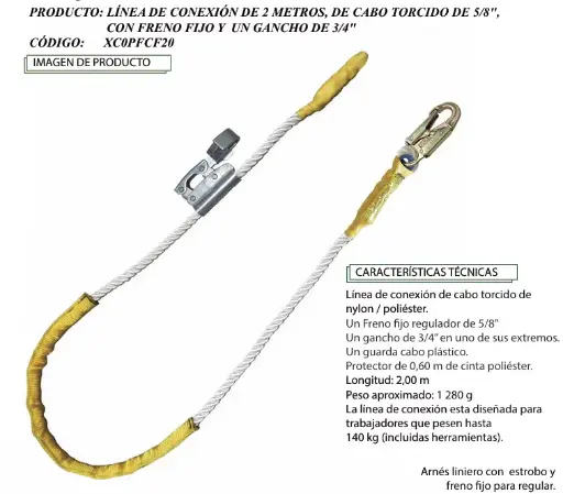 Línea De Conexión Cabo Torcido, XC0PFCF20 Huak