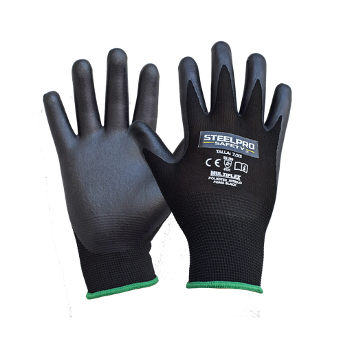 Multiflex poliéster nitrilo Foam black, Steelpro
