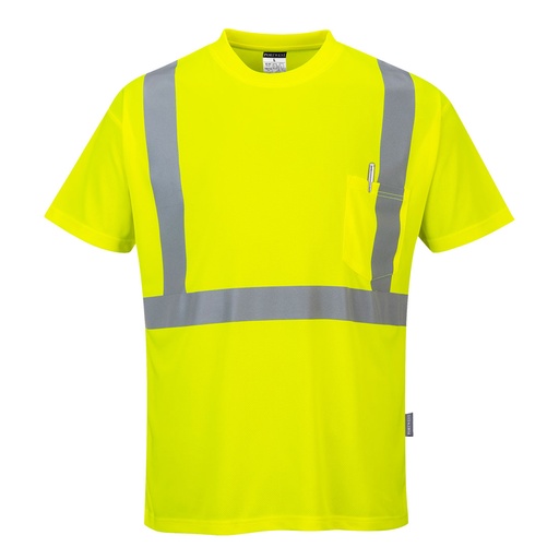 Portwest S190 Camiseta de alta visibilidad con bolsillo