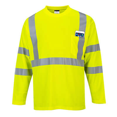 Portwest S191 Camiseta de manga larga de alta visibilidad con bolsillo