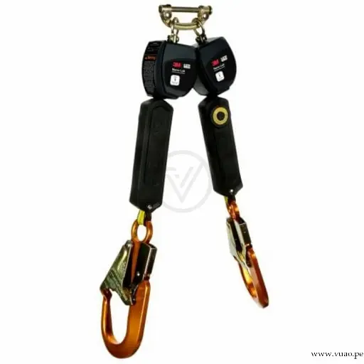 3M™ DBI-SALA® Nano-Lok™ Personal Twin-Leg Self Retracting Lifeline, Web Aluminum Snap Hook, 3100548, 6 ft.