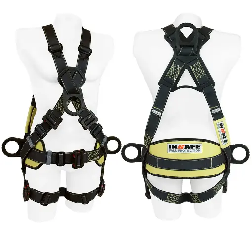 [IN 8009-1M-ARC] Arnés 4 Argollas para Arco Eléctrico con Soporte Lumbar IN 8009-1M-ARC Insafe