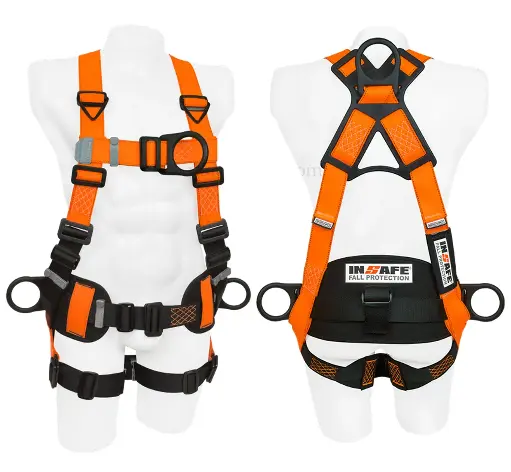 [IN 8009-1MHL] Arnés 4 Argollas en H Dieléctrico Light con Soporte Lumbar IN 8009-1MHL Insafe