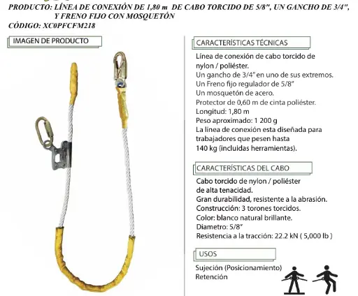 Línea de conexión de cabo torcido  XC0PFCFM218 Hauk