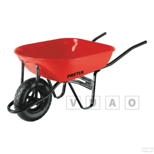 [VU20627] Carretilla 5.5 ft3 roja, neumática, bastidor tubular CAP-50NB, PRETUL