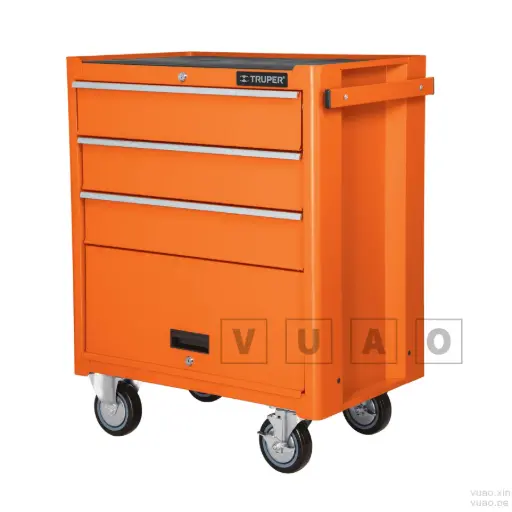 [VU12066] Gabinete metálico móvil, 4 cajones, capacidad 90 kg GAMO-4090, Truper